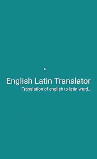 English Latin Translator 1