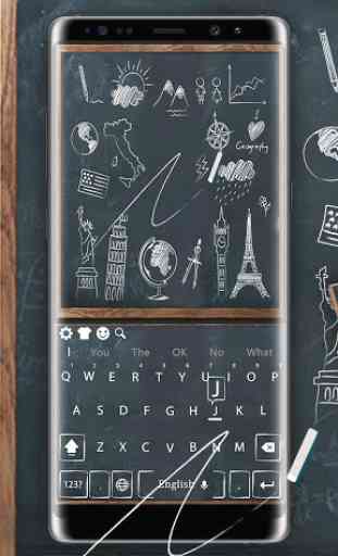Exquisite blackboard school keyboard theme 1