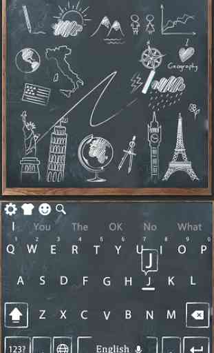 Exquisite blackboard school keyboard theme 4
