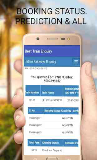 Pnr status irctc /train pnr status/indian railway 3