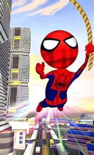 Spider Stickman Rope Hero:Superhero Crime City War 1