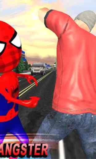 Spider Stickman Rope Hero:Superhero Crime City War 3