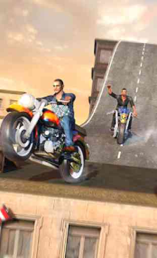 Stunt Bike Roof Driving - Mid Air Ramp City 1