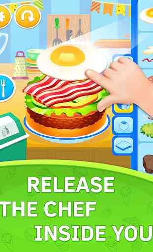 Baby kitchen game Burger Chef 2