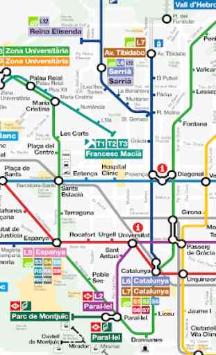 Barcelona Metro Map (Offline) 2