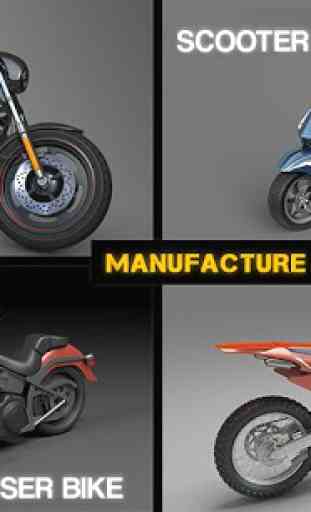 Bicicletta costruttore 3D: motociclo meccanico 3