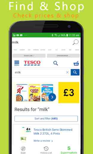 Compare Supermarket Grocery Prices -Search+Scanner 3