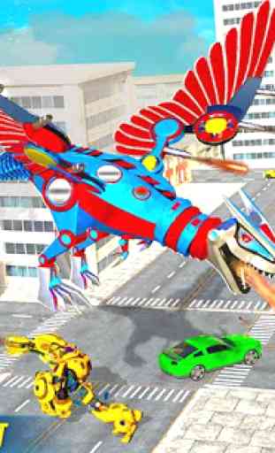 dinosauro volante fare robot attacco cittadino 2