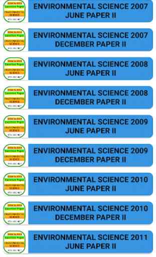 ENVIRONMENTAL SCIENCE NET Paper 1