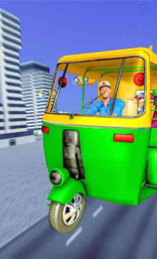 Flying Tuk Tuk Simulator:City Transport Games 3