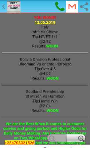 FREE 20+ ODDS DAILY 4