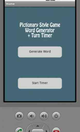 Pictionary Style Game Word Generator + Turn Timer 2