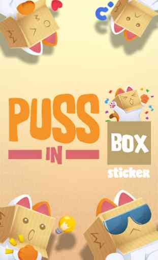 Puss In Box Sticker for Facebook 1