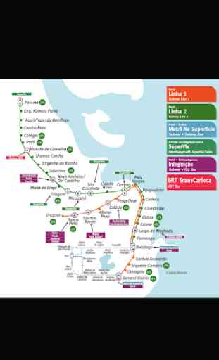 Rio de Janeiro Metro Map 1