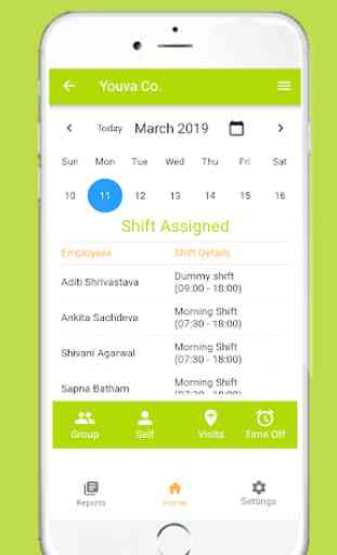 Shift Manager. Shift Schedule App. Shift Calendar 1