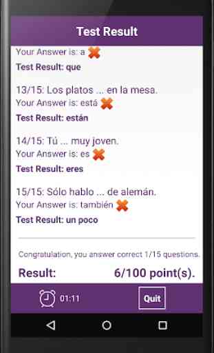 Spanish Test 4