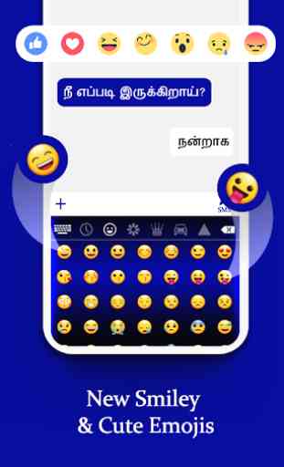 Tamil Keyboard 2019: tastiera e tema Emojis 2