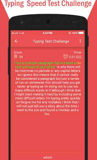 Typing Speed Test Challenge 4