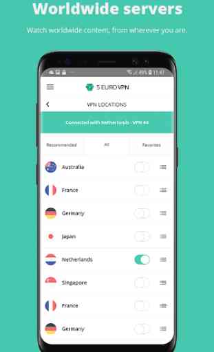 5 Euro VPN - Best Android app for Online Privacy! 2