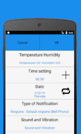 Allarme di umidità di temperatura per SensorTag 2
