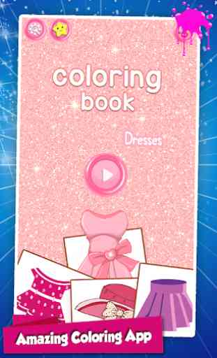 Glitter Dresses Coloring Book For Kids 1