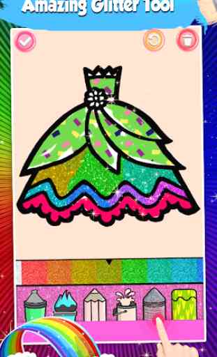 Glitter Dresses Coloring Book For Kids 3