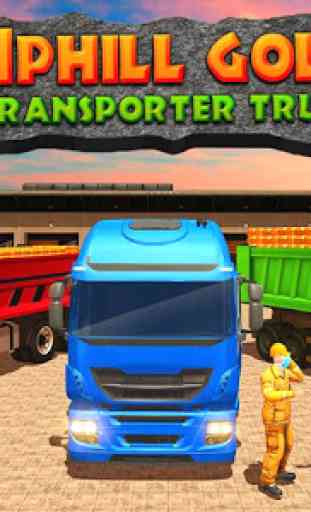 Gold Transporter Truck Driver: Truck Driving Games 2