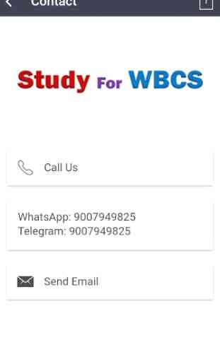 STUDY FOR WBCS 2