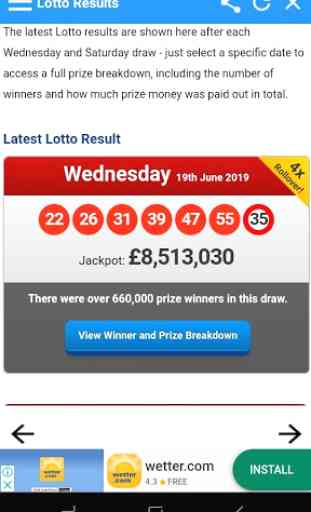 UK Lottery Result 1