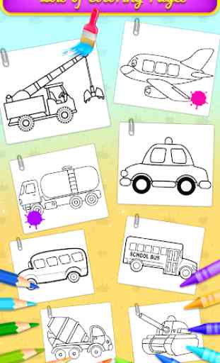 Vehicle Drawing and Coloring Book 2