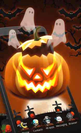 3D Halloween Pumpkin Night Theme 2