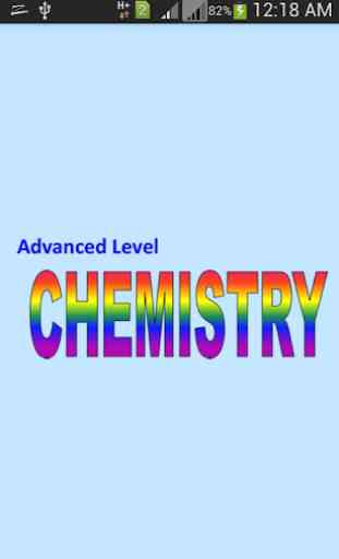Advanced Level Chemistry 1