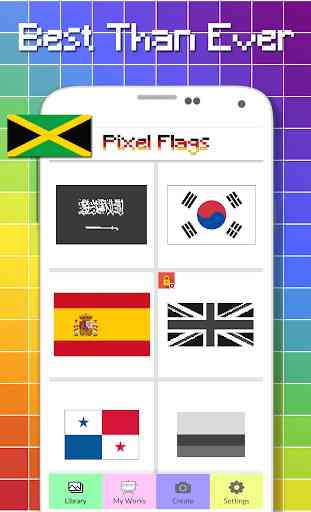 Flags Color By Number - Pixel Art 4