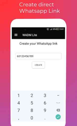 WADM Me Lite-WhatsApp Direct Message & Create Link 3