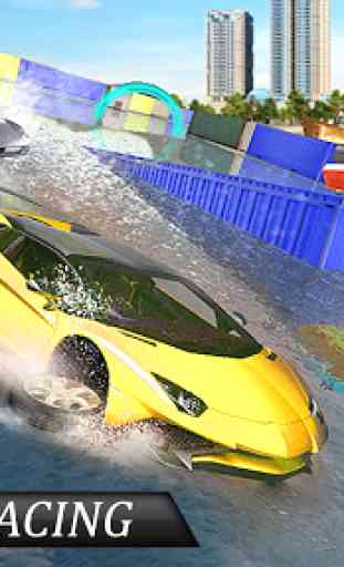Water Surfing Floating Car Racing Game 2020 3