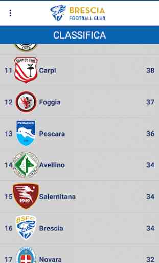 Brescia Calcio L'app ufficiale del Brescia Calcio 4