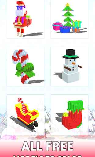 Christmas 3D Color by Number - Voxel, Pixel Art 3D 1