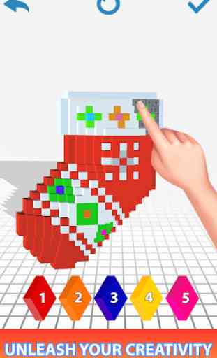 Christmas 3D Color by Number - Voxel, Pixel Art 3D 4