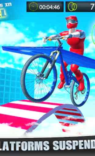 Flying Bicycle Stunts 2019: Impossible Mega Ramp 2