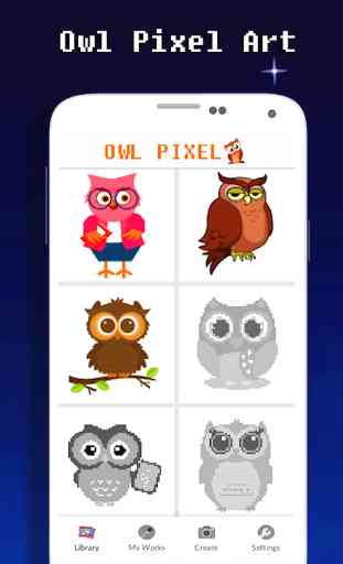 Owl Cute Color By Number - Pixel Art 1