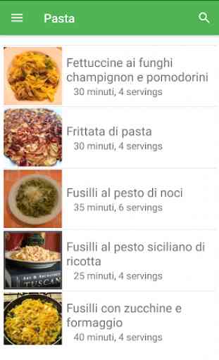 Pasta ricette di cucina gratis italiano offline. 4