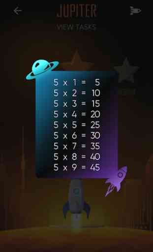 Space Math - Times tables, learn multiplication 2