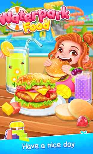 Summer Waterpark Food - Hamburger & Icy Juice Fun 4