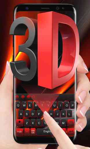 Tastiera 3D rosso nero 1