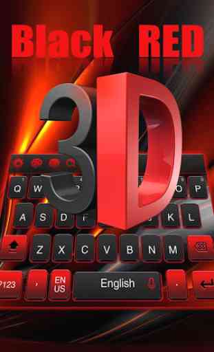 Tastiera 3D rosso nero 2