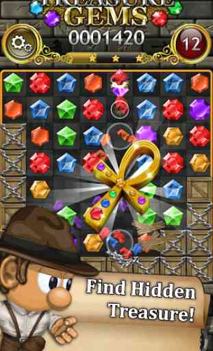 Treasure Gems - Match 3 Jewel Quest 3
