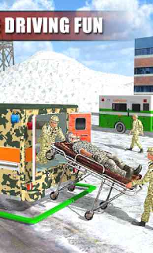 Ambulanza dell'esercito alla guida del soldato 1