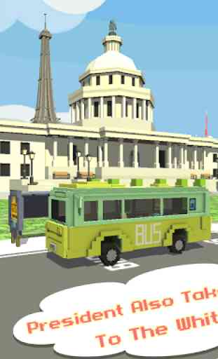 Coach Bus Driving Simulator: Blocky City 2018 4