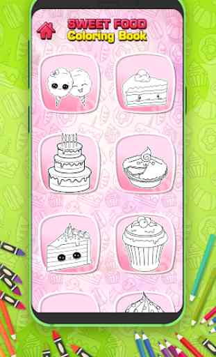 Cute Sweet Food Coloring Book 3