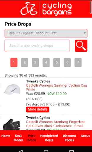 Cycling Bargains Deal Finder 3